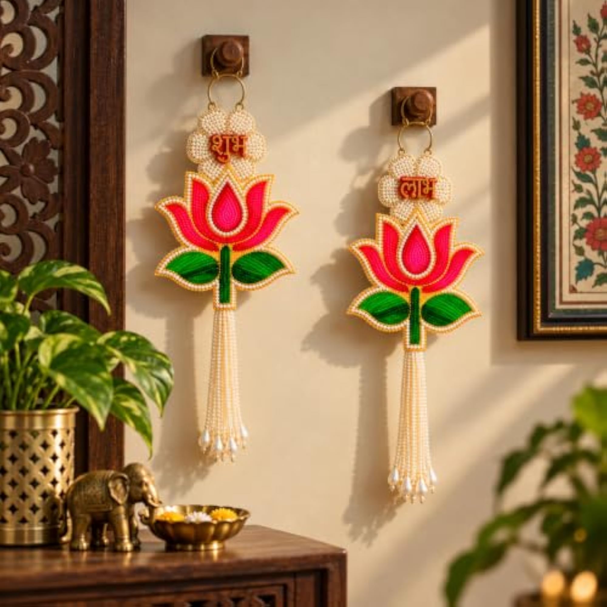Rose Patch Side Door Hanging Set of 2 for Diwali Decoration